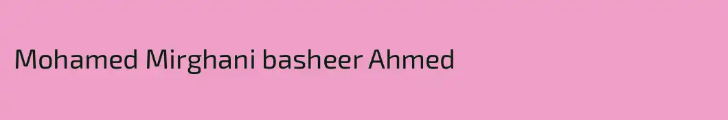 Mohamed Mirghani basheer Ahmed